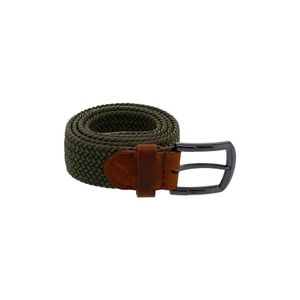 Correa verde de diseño trenzado para hombre