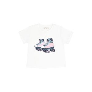 Camiseta blanca con estampado para niña
