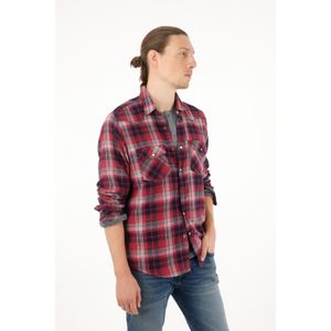 Camisa tipo leñadora roja para hombre
