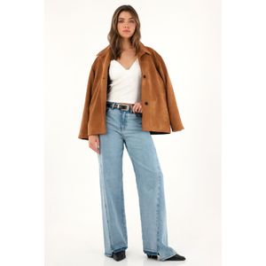 Jean Wide Leg de bota asimétrica para mujer