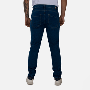 Jean Slim Color Azul Medio Para Hombre