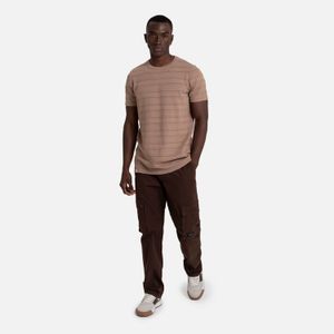 Camiseta Manga Corta Color Taupe Para Hombre