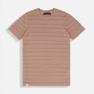 Camiseta Manga Corta Color Taupe Para Hombre