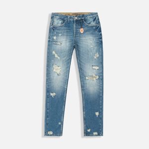 Jean Slim Color Azul Medio Para Hombre
