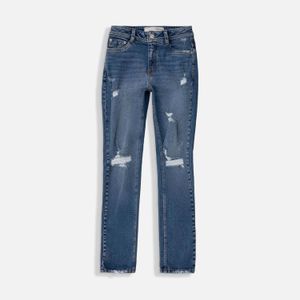 Jean Slim Color Azul Medio Para Mujer