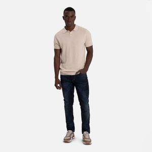Polo Manga Corta Color Beige Para Hombre