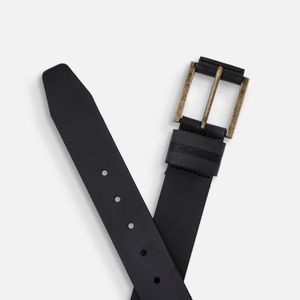 Correa Cuero Color Negro Para Hombre
