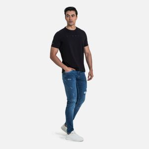 Jean Slim Color Azul Claro Para Hombre