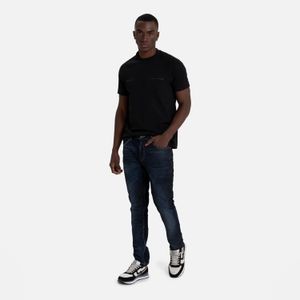 Jean Slim Color Azul Oscuro Para Hombre