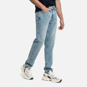 Jean Slim Color Azul Medio Para Hombre