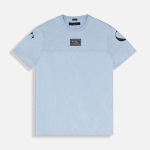 Camiseta Manga Corta Color Azul Chambray Para Hombre