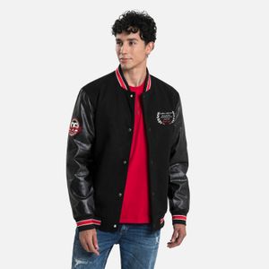 Chaqueta Bomber Color Negro Para Hombre