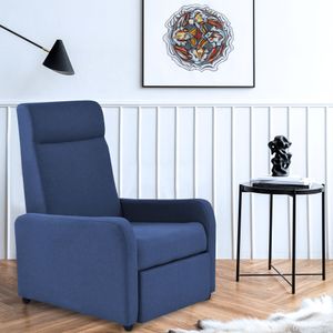 Reclinable Elite Living Push Praxis 95x70x90 Tela Azul