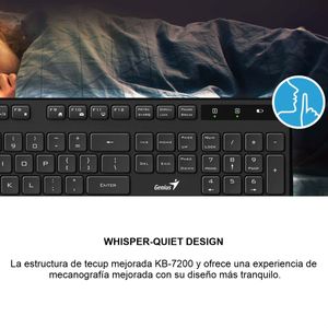 Teclado Inalámbrico Multimedia Genius KB-7200  Silencioso