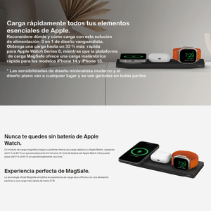 Base Carga Wireless 3en1 Magsafe 15w Belkin Boostcharge Pro WIZ016ttWH