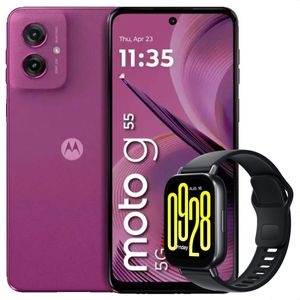Celular Motorola Moto G55 5G 256GB /8GB Pink + Watch 5 Active Blk