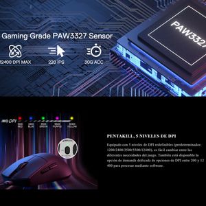 Mouse Gamer Ultraliviano 42G Redragon M724 K1NG 12400DPI Wht