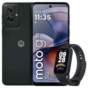 Celular Motorola Moto G55 5G 256GB /8GB Blk + Band 9 Active Blk