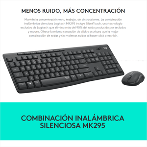 Combo Inalámbrico Logitech Mk295 + Alfombrilla Xl 80x30cm