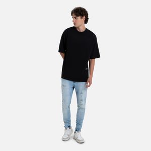 Camiseta Manga Corta Color Negro Para Hombre