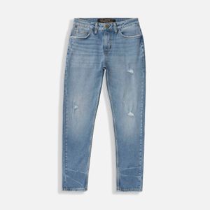 Jean Slim Color Azul Claro Para Hombre