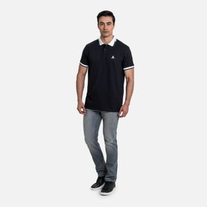 Polo Manga Corta Color Negro Para Hombre