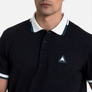 Polo Manga Corta Color Negro Para Hombre
