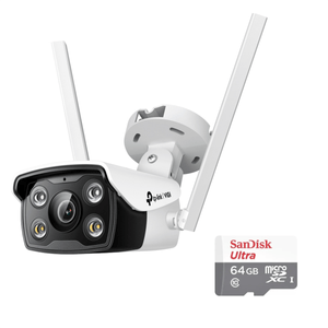 Cámara Wifi Exterior Bullet 4MP Tp-link Vigi C340-W + Micro SD 64GB