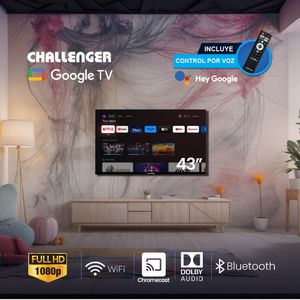 Televisor 43 Pulgadas LED Smart 43KG84 BT Google TV Challenger Negro