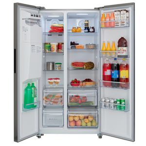 Nevecon Side by Side Panel Digital CR 513 Litros Brutos Challenger Acero Inoxidable