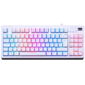 Teclado Mecanico Vsg Quasar Rgb Blanco Switch Azul