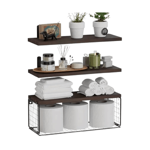 Conjunto 3 Piezas Organizador Flotante Multifuncional Madera