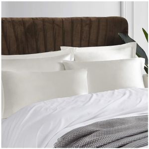 Funda Almohada Tipo Seda Set X2 Unidades 76x50cm Blanco