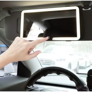 Espejo LED Para Auto Con Iluminacion Regulable Y Soporte
