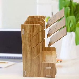 Organizador De Escritorio De Madera Con Cajonera Y Soporte