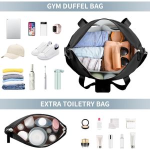 Bolso Maleta Mulifuncion Gym Viajes Para Dama 2 Piezas Negro