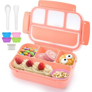 Lonchera Porta Comidas Multiples Compartimientos Rosa