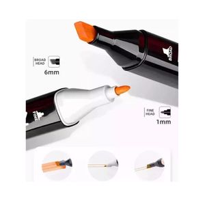 Kit De Marcadores De 120 Rotuladores Doble Punta Base Alcohol