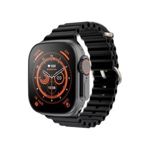 Reloj Ultra Smart Watch Con 2 Correas  Sumergible Negro