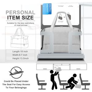 Bolso Maleta Mulifuncion Gym Viajes Para Dama 2 Piezas Gris