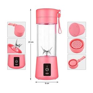 Licuadora Personal Portable Recargable Jugos Y Batidos Gym Rosa