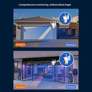 Camara De Seguridad PTZ Exteriores Wifi Hd Doble Lente 4Mp