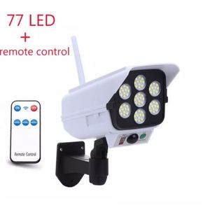 Camara Falsa Lampara Solar Con Sensor Y Control 77 Leds