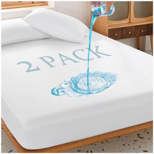 Protector De Colchon X 2 Impermeable Antifluidos Doble 1.40 x 2.00