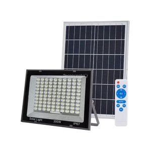 Reflector Led Con Panel Solar 300w Luz Blanca