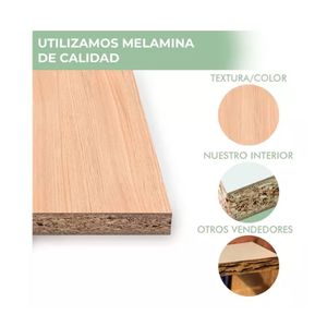 Repisas Flotantes 3 Unidades Minimalistas 80x15cm Beige