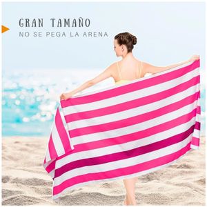 Toalla De Microfibra Secado Rapido Playa Viaje Mas Estuche Rosa