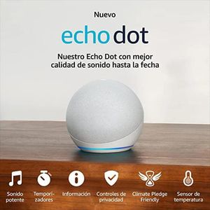 Amazon Echo Dot 5th Gen Con Asistente Virtual Alexa Blanco