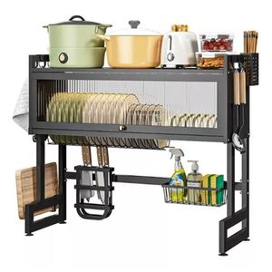 Escurridor Platos Cocina Fregadero Con Gabinete Acrilico 85cm