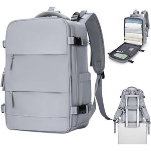 Maleta Equipaje Mano Para Viaje Multifuncional Grande Gris